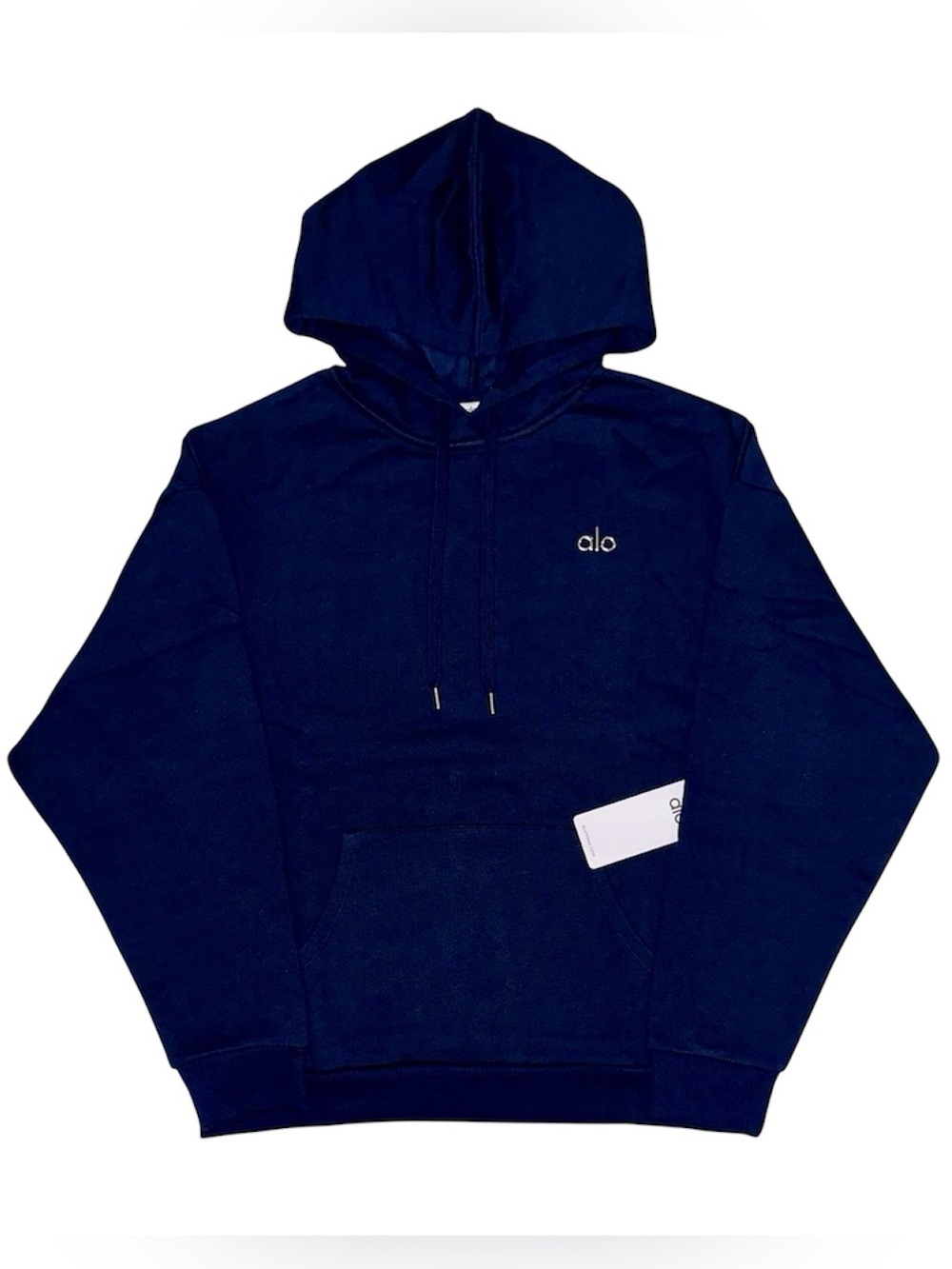 Alo Yoga Accolade Hoodie Navy Large Unisex French Terry Pullover NWT